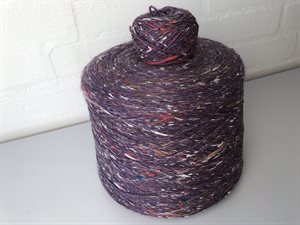 Smarties - uld, alpaca og silke i smuk violet med farve nister, 100 gram